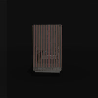 Biwak Gaming PC High-End – 3D rendering, front view, RGB cyan