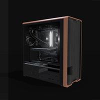 AI Station – 3D rendering, front three-quarter view, RGB cool white