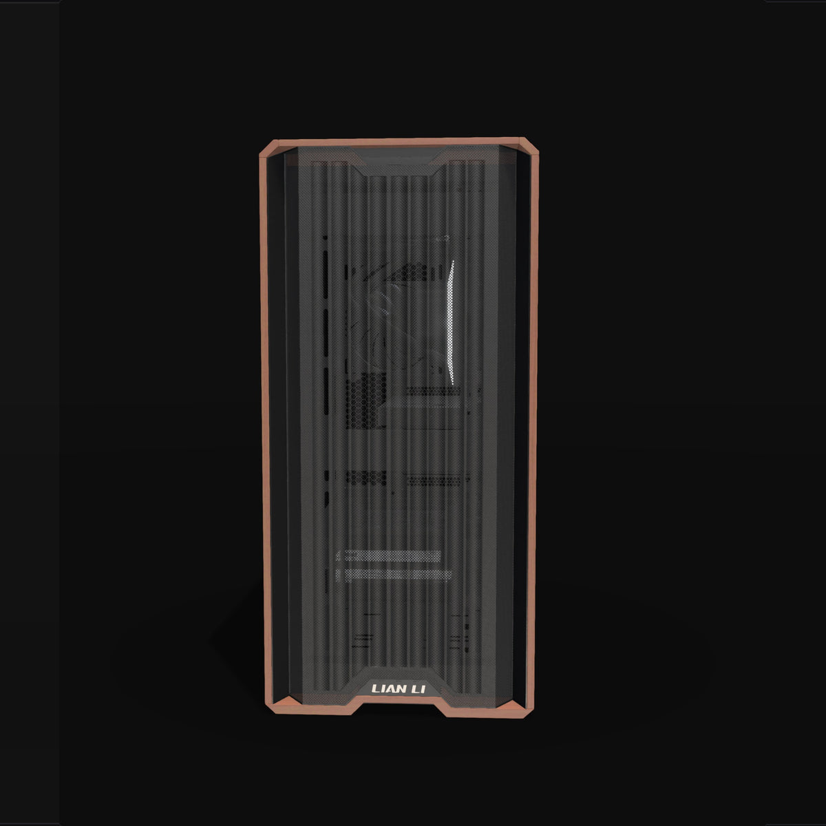 AI Station – 3D rendering, front view, RGB cool white