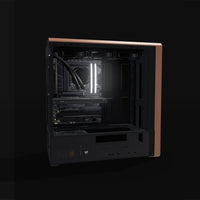AI Station – 3D rendering, side view, RGB cool white