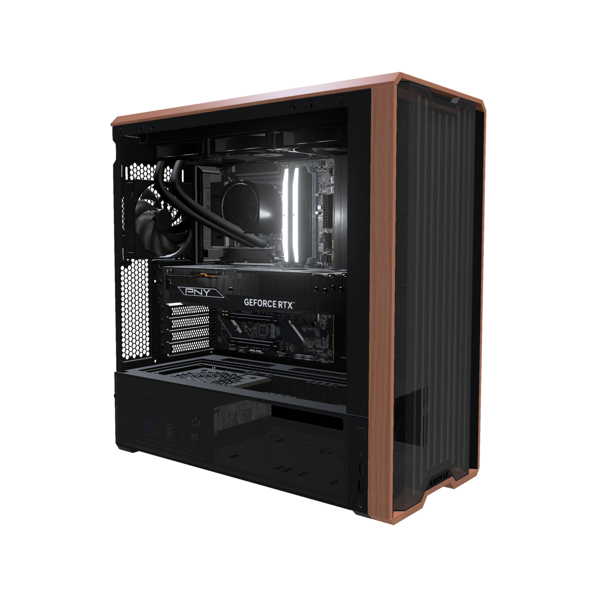 Workstation Creator – 3D-Rendering schräg von vorne, RGB Kaltweiss
