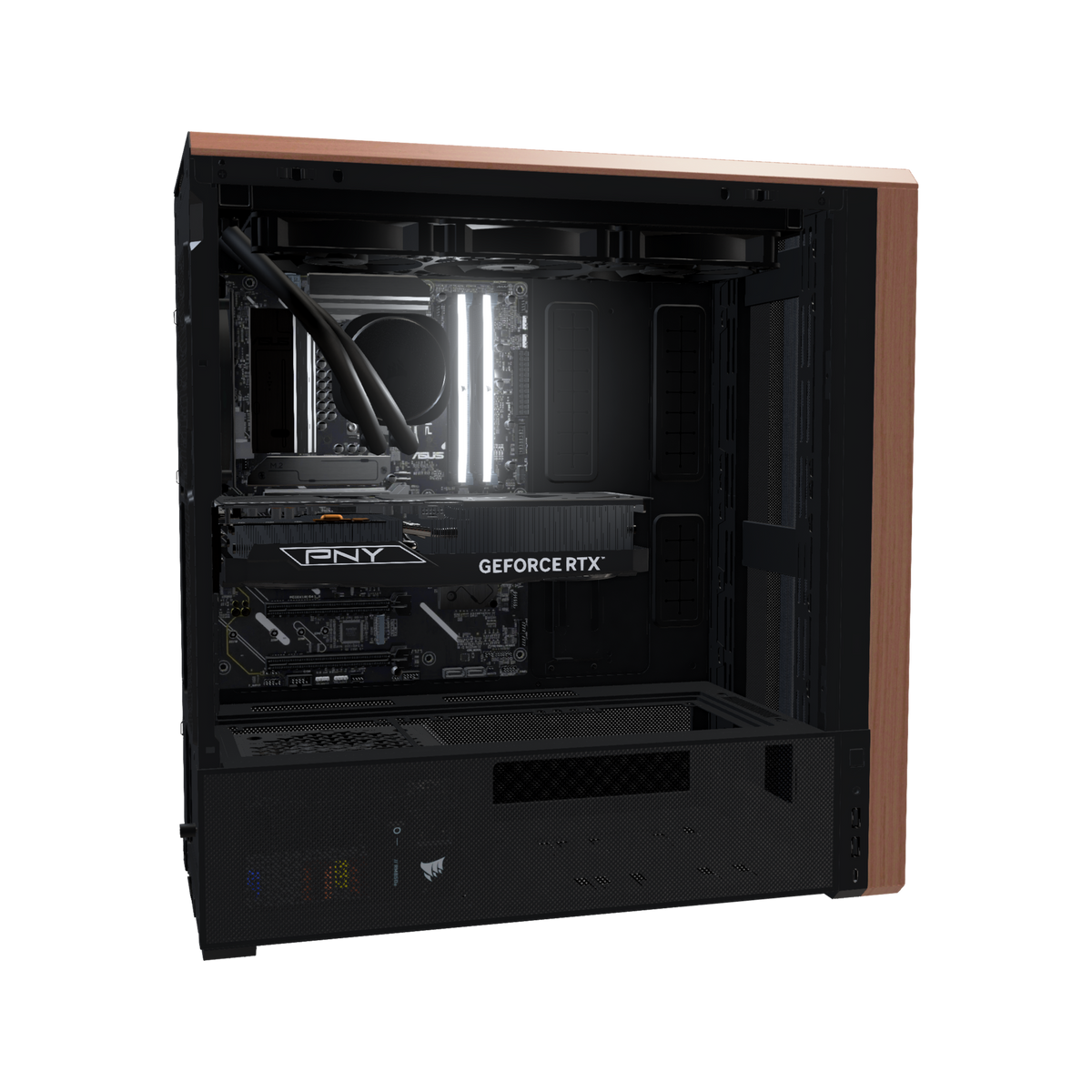 Workstation Creator – 3D-Rendering von der Seite, RGB Kaltweiss