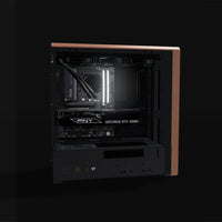 Workstation Creator Pro – 3D rendering, side view, RGB cool white