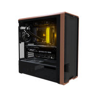 Workstation Creator Pro – 3D-Rendering schräg von vorne, RGB Orange