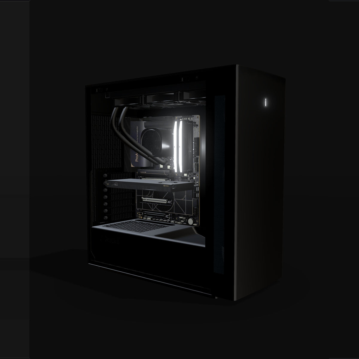 Workstation CAD Pro – 3D rendering, front three-quarter view