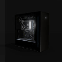 Workstation Silent – 3D rendering, front three-quarter view