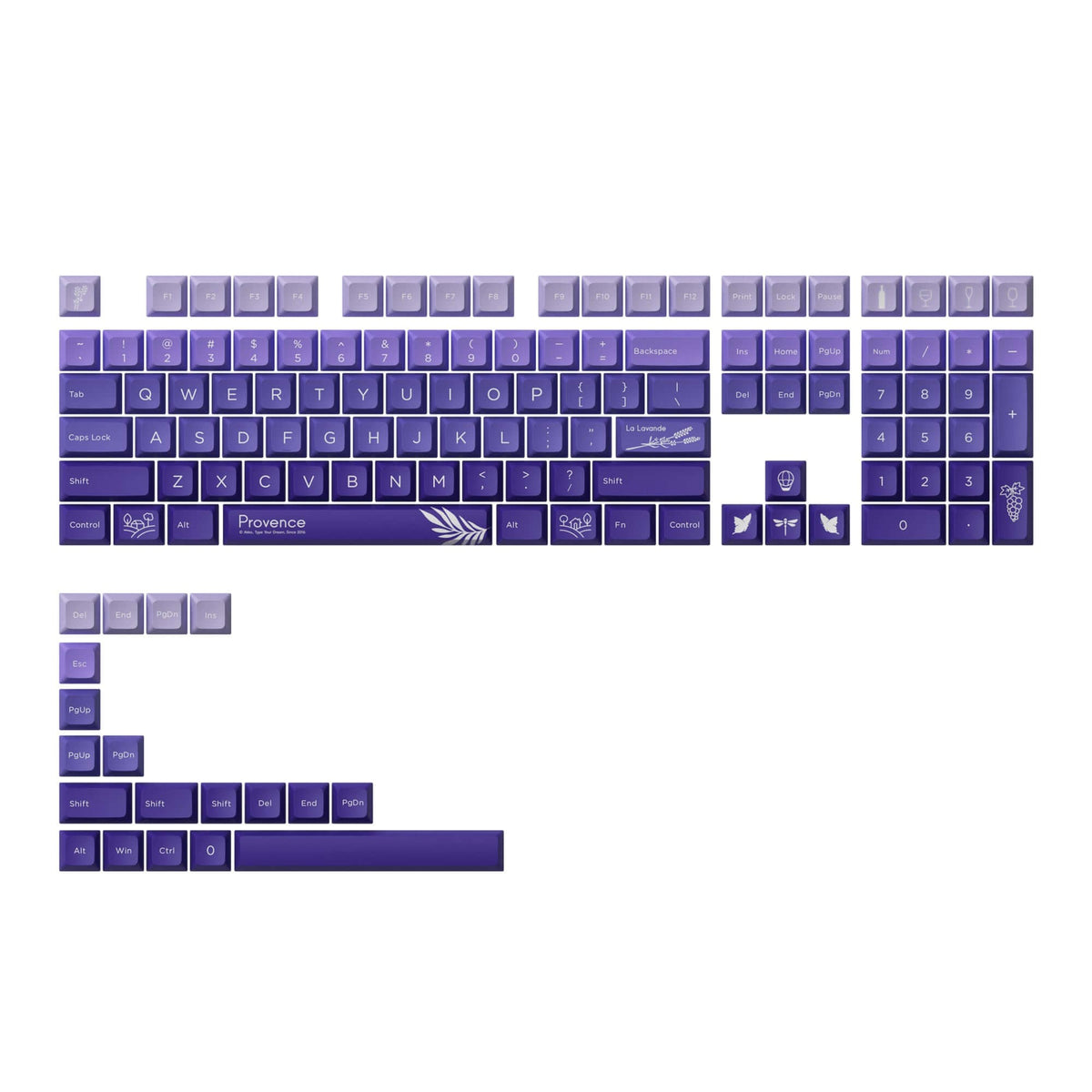 JDA Provence Lavender PBT Keycap Set