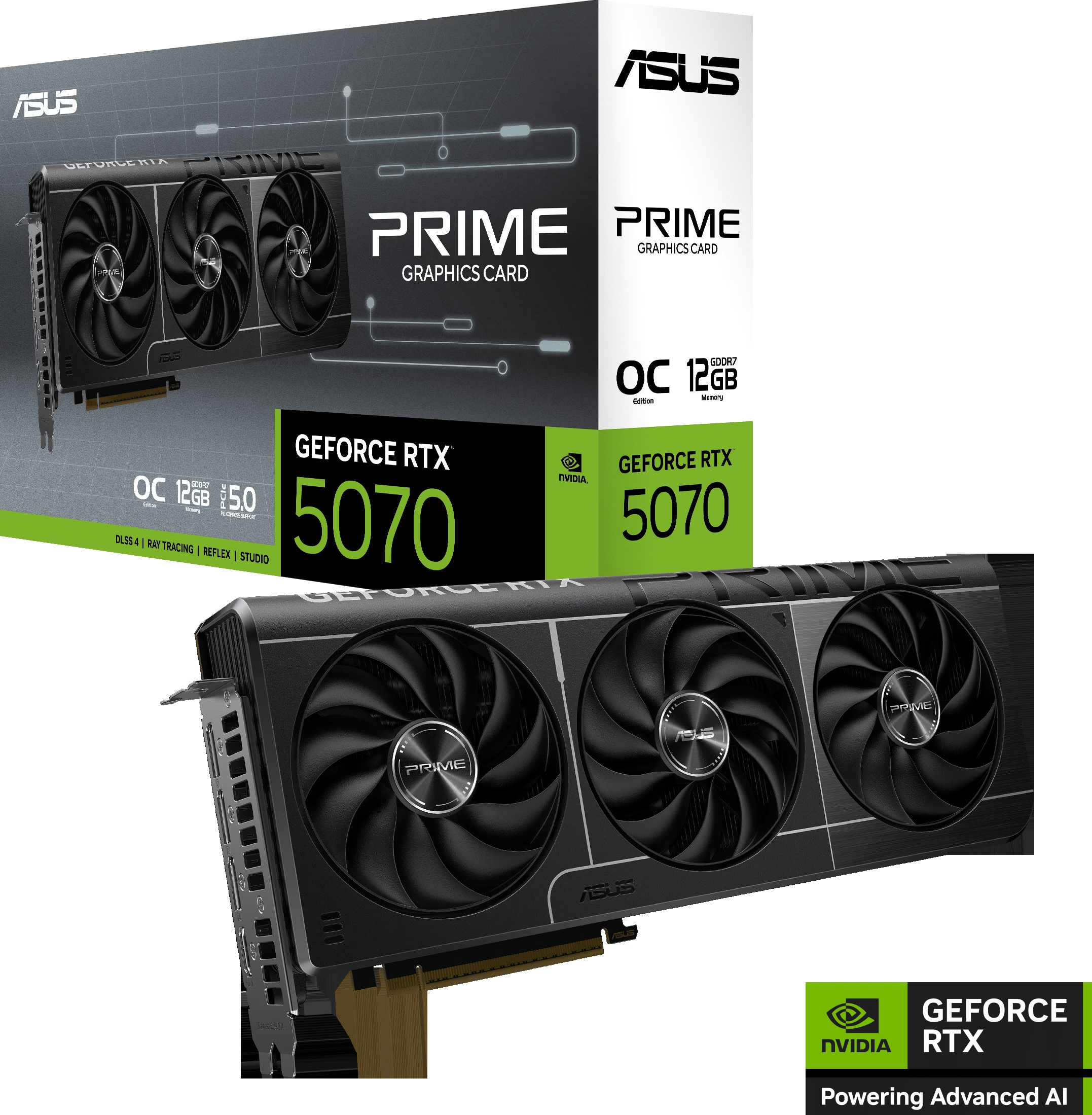 ASUS Prime NVIDIA GeForce RTX™ 5070 12GB GDDR7 OC Edition