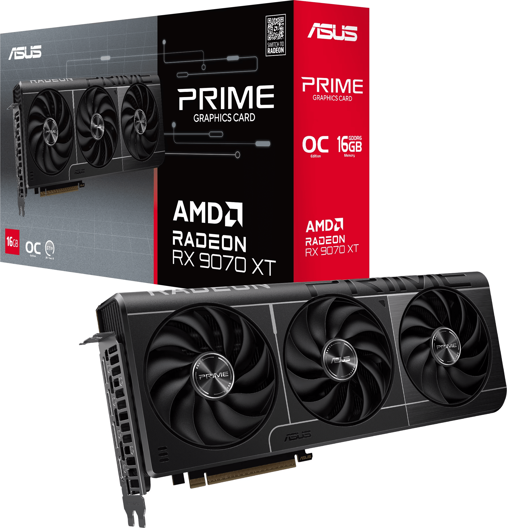 ASUS Prime AMD Radeon™ RX 9070 16GB GDDR6 OC Edition